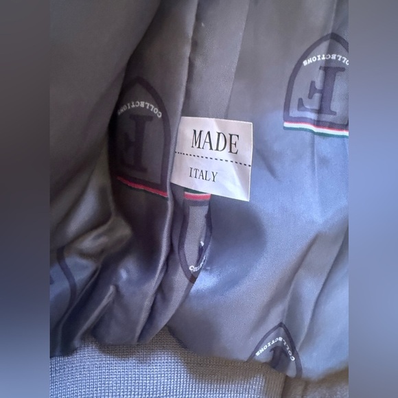 FERRARI F COLLECTIONS — MADE IN ITALY, FAUX LEATHER, SUEDE, GREY, LUXURY JACKET - Picture 9 of 16